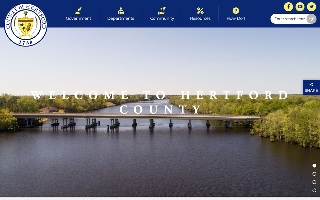 Official Hertford County government homepage for courthouse users