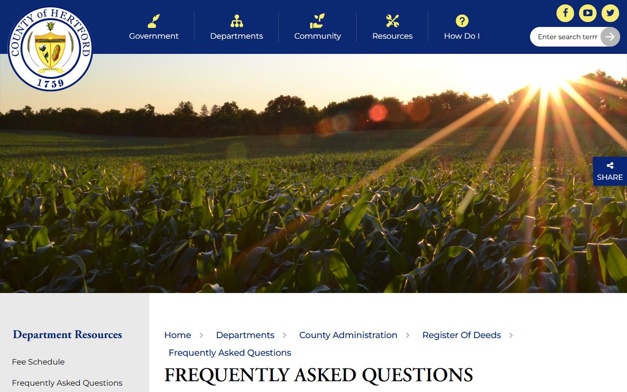 Hertford County Register of Deeds FAQ with copy and referral information