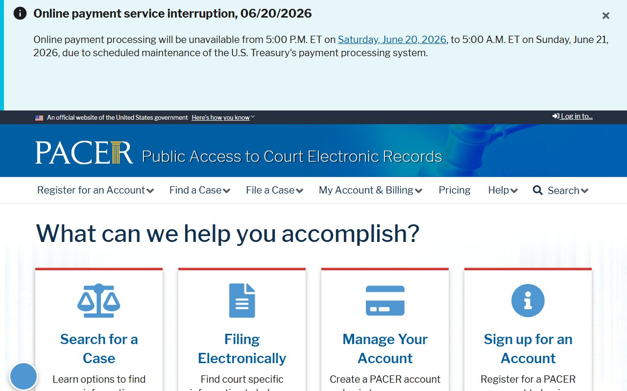 Hertford County court dockets federal PACER distinction