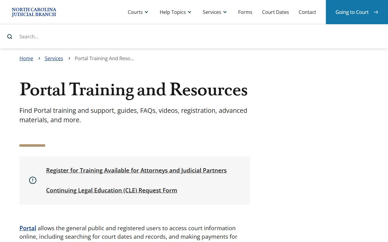 Hertford County court records Portal training and wildcard instructions