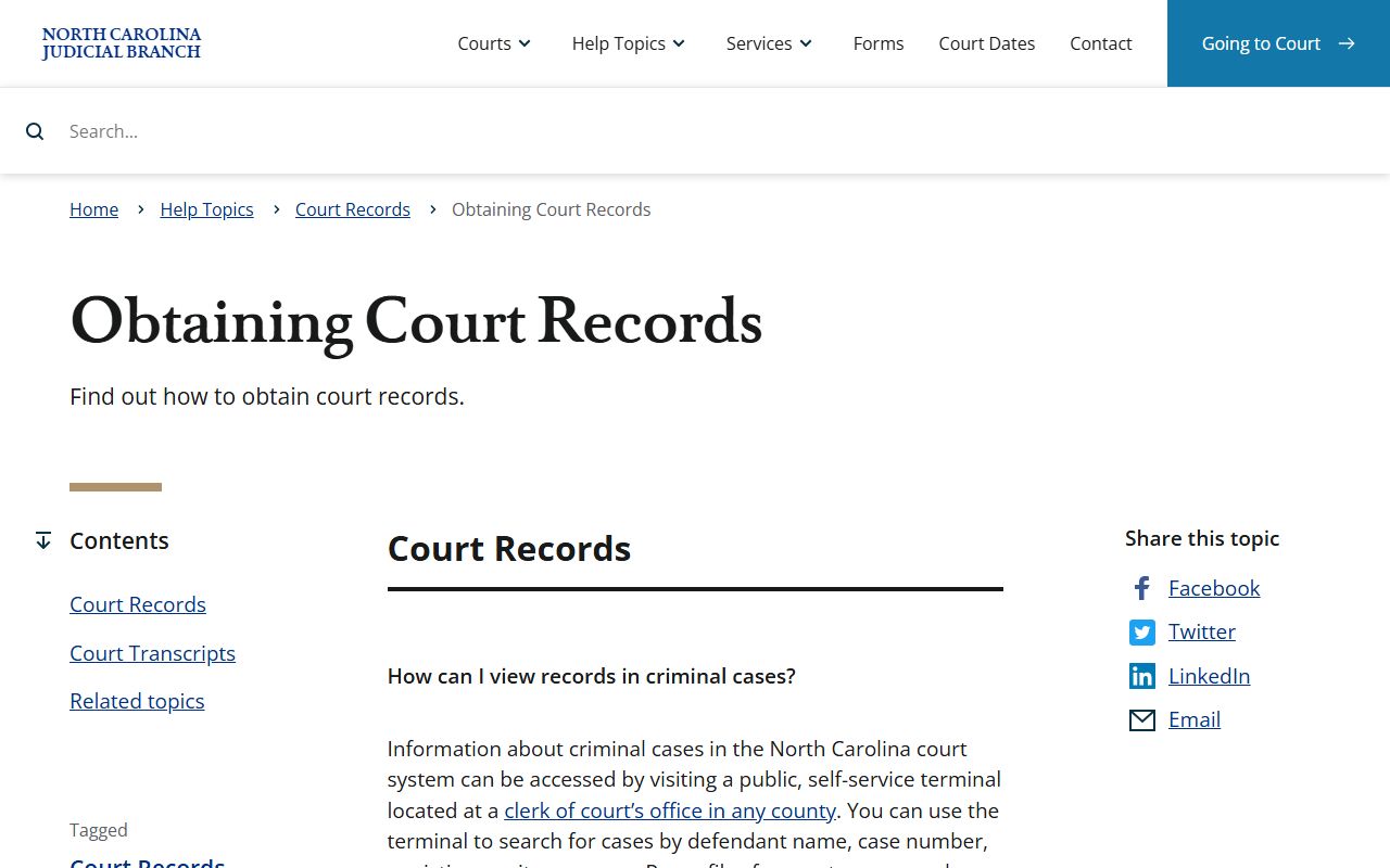 Hertford County court records public terminal and paper file guidance