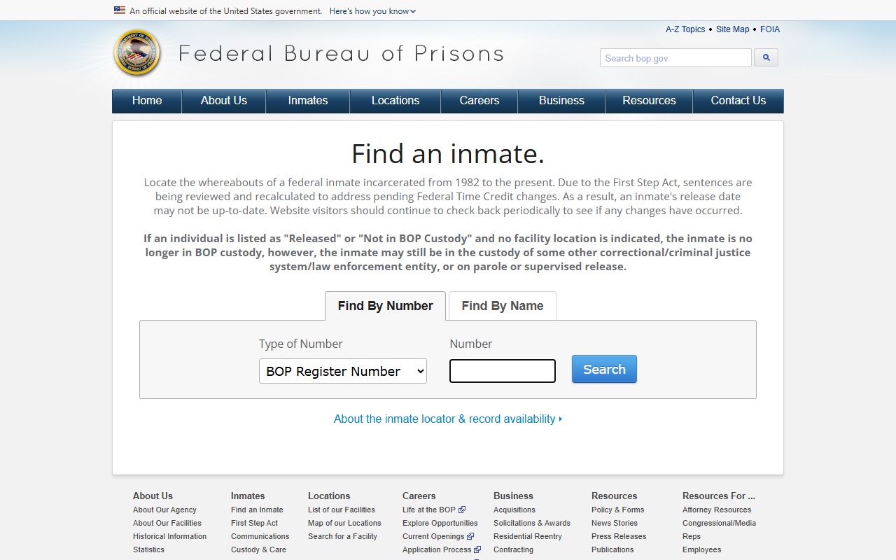 Hertford County inmate records federal inmate locator